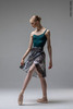 Wrap chiffon skirt stained in print  | mud