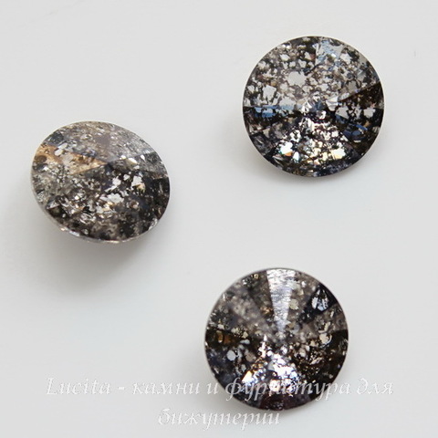 1122 Rivoli Ювелирные стразы Сваровски Crystal Black Patina (SS39) 8,16-8,41 мм