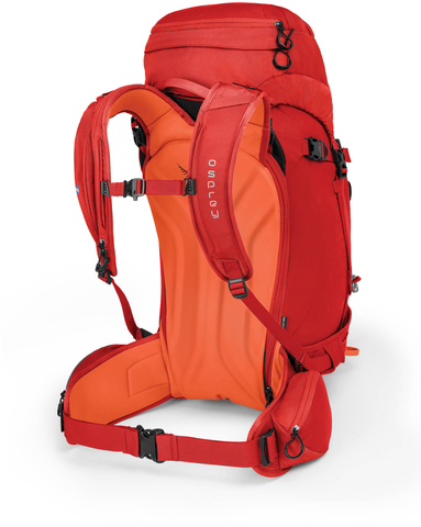 Картинка рюкзак горнолыжный Osprey Kamber 42 Ripcord Red - 2