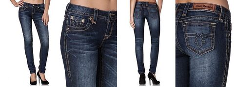 Rock Revival | Джинсы женские ANABELA S200 SKINNY SINGLE STITCH RP9030S200 перед сзади и детали