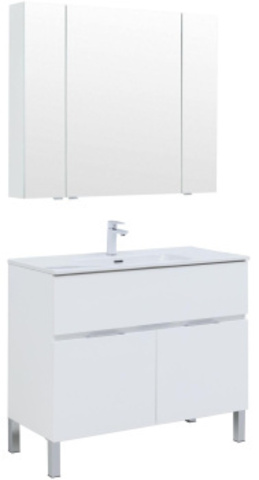 Aquanet 274184 Набор мебели Алвита new 100 напольн. 1 ящ., 2 дв. цв.белый матовый (274184)