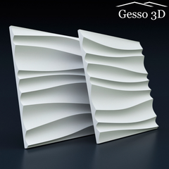 Гипсовая 3D панель Волна двойная