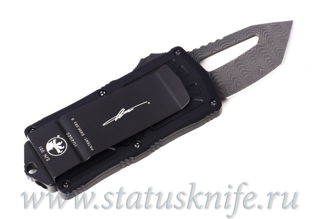 Нож Microtech Exocet 001 Tanto Damascus 158-16S Ringed HW