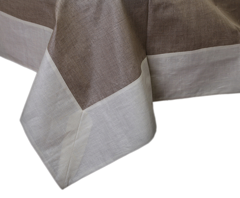 Скатерть 140x180 Old Florence Linoresinato натуральная-светлая полоса