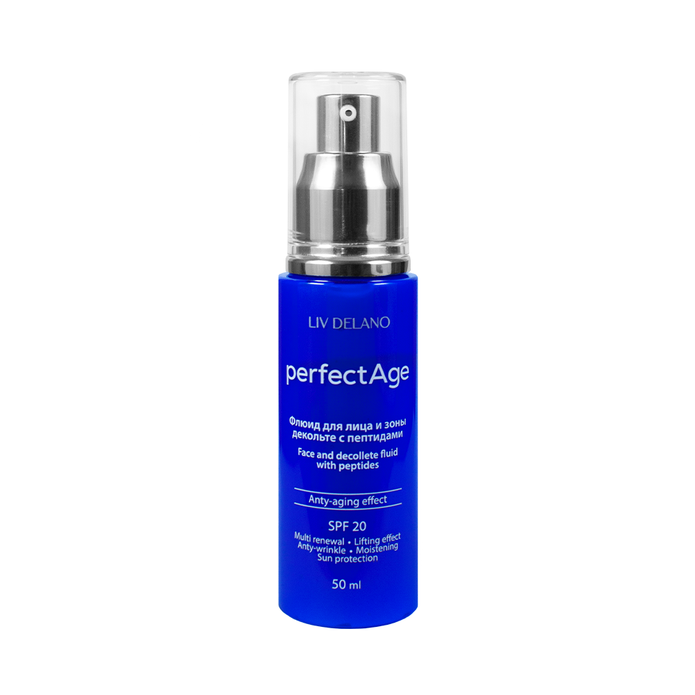 Liv-delano PERFECT AGE Флюид для лица и зоны декольте с пептидами, 50 мл