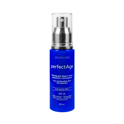 Liv-delano PERFECT AGE Флюид для лица и зоны декольте с пептидами, 50 мл