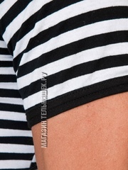 Купить Футболка-тельняшка с окантовкой (черная полоса) в Магазине тельняшек