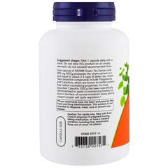 Now Foods, EGCg, экстракт зеленого чая, 400 мг, 180 растительных капсул