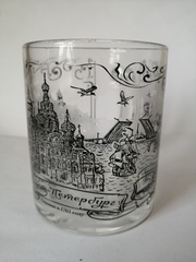 Кружка 300 мл стекло с видами Петербурга.