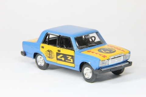 VAZ-2107 Lada Rally #43 blue-yellow Agat Mossar Tantal 1:43