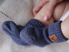 Носки вязаные Woolly (джинс)