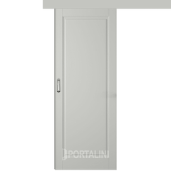 Купить Межкомнатная одностворчатая дверь купе эмаль VFD Glanta Cotton серая глухая