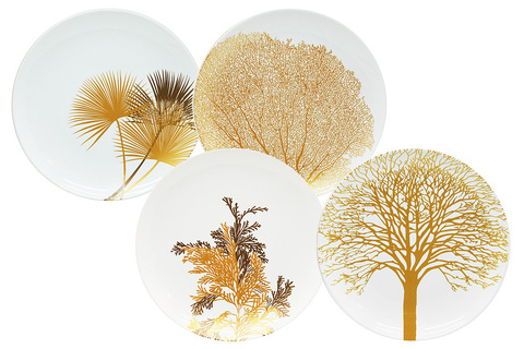 Набор тарелок 4шт 21x21см WD Lifestyle Singapore белый