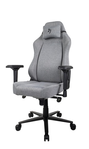 Компьютерное кресло (для геймеров) Arozzi Primo Woven Fabric - Grey - Black logo