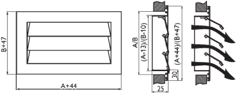 Инерционная решетка Арктос АГС 300x150