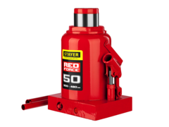STAYER RED FORCE, 50 т, 300 - 480 мм, бутылочный гидравлический домкрат, Professional (43160-50)