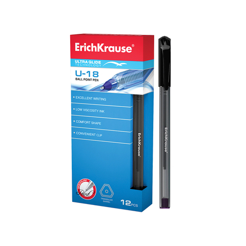 Ручка шариковая ErichKrause® U-18, Ultra Glide Technology, цвет чернил черный