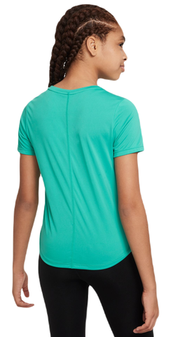 Футболка для девочек Nike Dri-Fit One Short Sleeve Top GX - clear jade/white