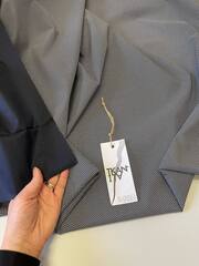 Вискоза подкладочная смесовая с принтом (90%вискоза/10%ацетат, Темно-синий фон/принт мелкие белые соты, 139, 70 гр/м2)