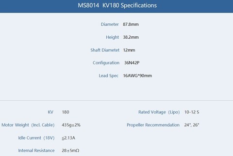 T-Motor MS8014 KV180
