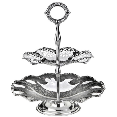 Блюдо двухъярусное Queen 23см Anne волнистый борт