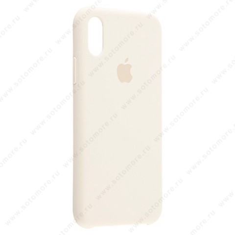 Накладка Silicone Case для Apple iPhone X бежевый