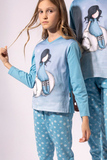 Голубая пижама девочка с мишкой Gorjuss