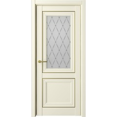 Межкомнатная дверь Прадо ваниль со стеклом