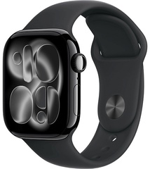 Apple Watch Series 11 42mm Jet Black Aluminum Case with Sport Band Black
