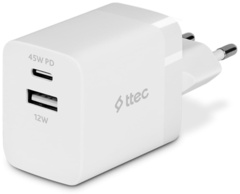 Зарядное устройство TTEC SmartCharger Duo PD 45W белый