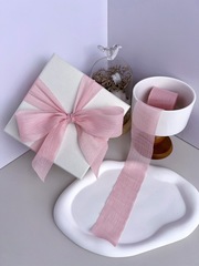 Лента шифон (4,0см*5м), Розовый