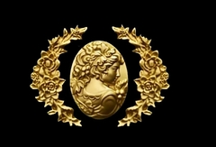 Силиконовый молд Камея Девушка № 32