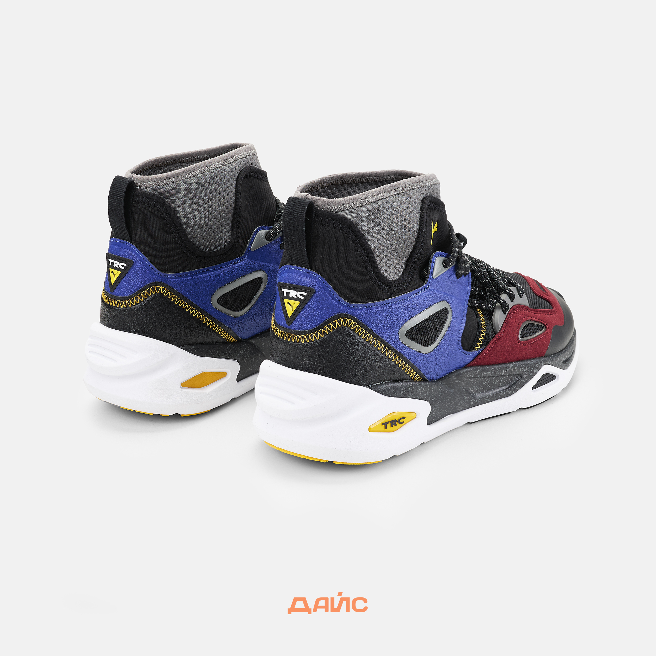 Puma TRC Blaze Mid Mens Casual Shoes Black Blue 386164-02 NEW Multi Sz Puma TRC Blaze Mid WS (Puma Black-Platinum Gray) Men main image 2