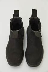 Челси из черного нубука с мехом