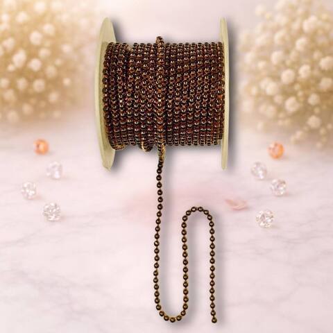 стразовая лента золото-черный 0,3мм