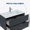 Aquanet 306153 Тумба с раковиной Алвита new 70 2 ящ. цв.антрацит (306153)