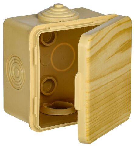 Коробка расп. КМ 65х65х50мм о/к IP54 4 вв. сосна IEK