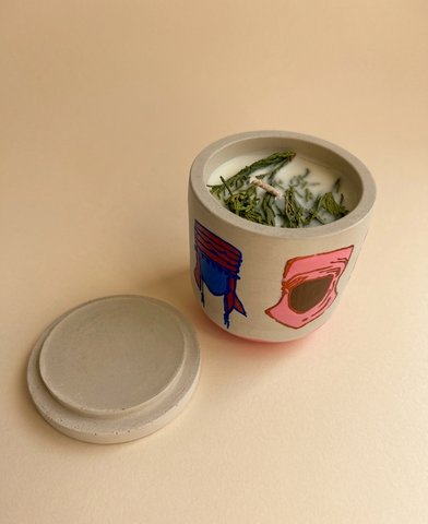 Этно свеча с ручной росписью «Айым»