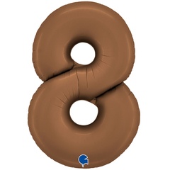 Г 40''/102 см, Цифра, Сатин, Шоколад 