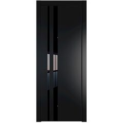 Межкомнатная дверь эмаль Profil Doors 20PA блэк со вставкой
