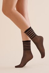 Носки женские с рисунком 20 DEN GABRIELLA 1200 LORA_Черный