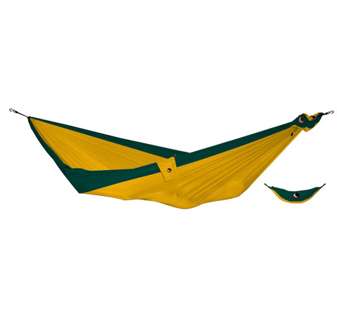 Картинка гамак туристический Ticket to the Moon compact hammock D.yellow/D.green - 1