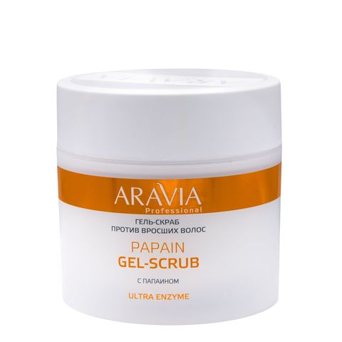 Гель-скраб против вросших волос Papain Gel-Scrub, 300мл, ARAVIA Professional