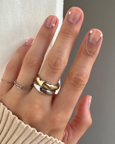 Zoo Цепь для маникюра 0,8 мм золото (50 см)