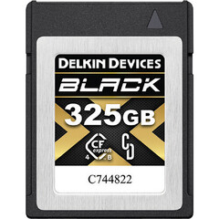 Карта памяти Delkin Devices 325GB BLACK 4.0 Cfexpress B 3650 / 3250/ 2060 MB/s