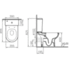 Унитаз напольный с бачком безободковый с сиденьем микролифт Vitra S50 9797B003-7204