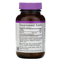 Bluebonnet Nutrition, селен, 100 мкг, 90 вегетарианских капсул
