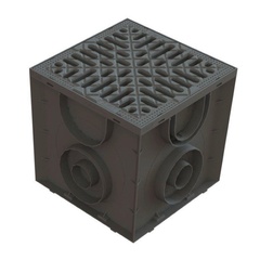 Дождеприемник в сборе Standartpark S’park 250х250х250 мм с пласт. решет., пластик, 08670811-1