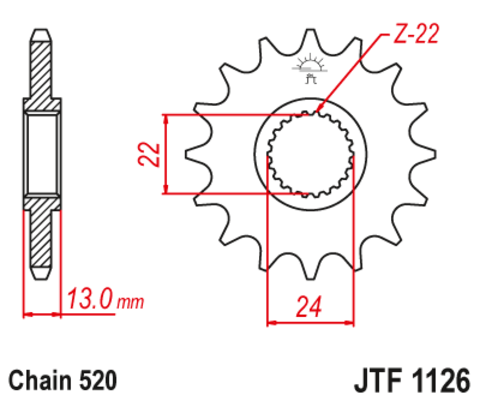 Звезда ведущая JTF1126-16