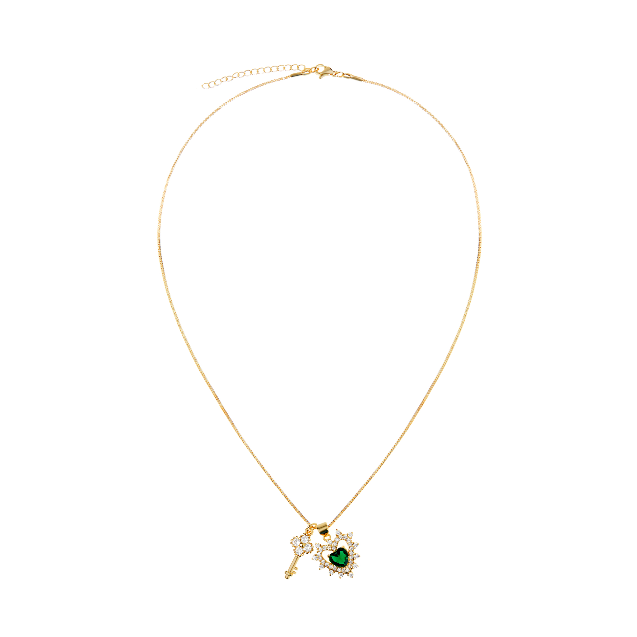 DÉJÀ VU Колье Who Owns My Heart Necklace - Green déjà vu колье my guardian necklace